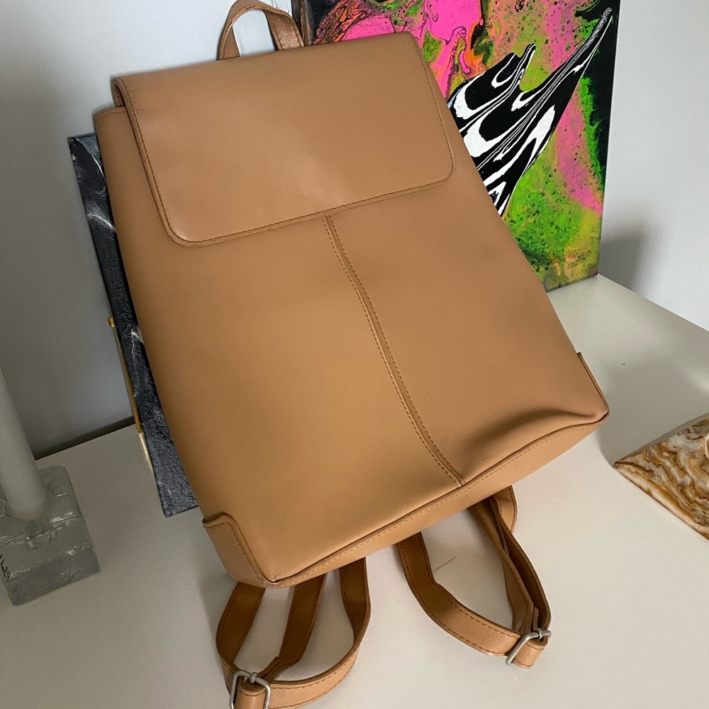 Leather backpack